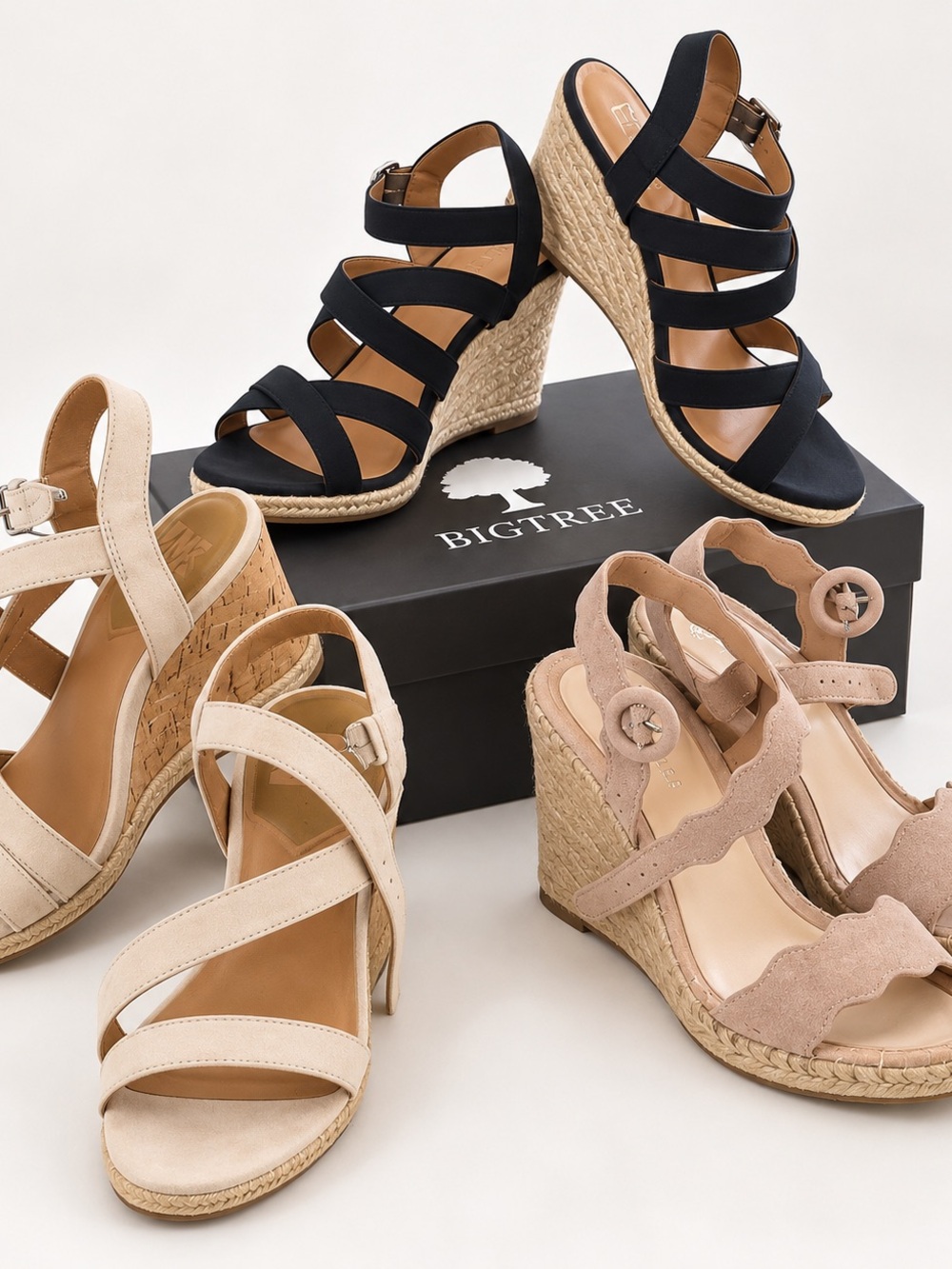 Women’s Wedge Sandals – Size 7 – 3 Pairs